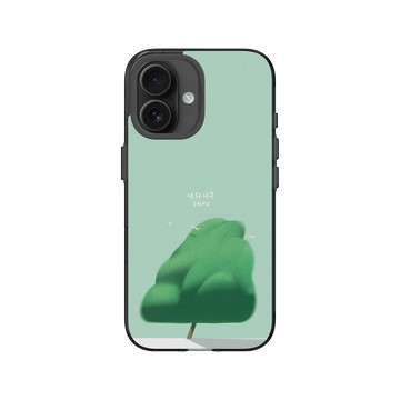 iPhone 16 Clear (相機按鈕) 酷墨灰 - ENHO - 鳥與樹・靜