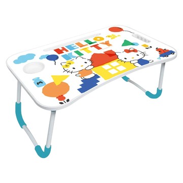收納王妃 三麗鷗摺疊床上桌 12歲以上適用  60 x 40 x 28cm  積木KITTY 白色