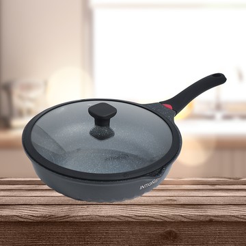 一品川流英國製intignis大理石鑄造深型不沾平底鍋-32cm