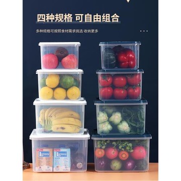 冰箱冷凍專用大容量保鮮盒三件套裝防潮防濕廚房透明儲物盒收納盒