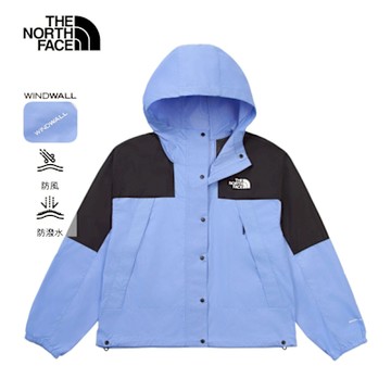 The North Face 官方旗艦 北面女款藍色DWR防潑水防風外套｜8DGS6M9