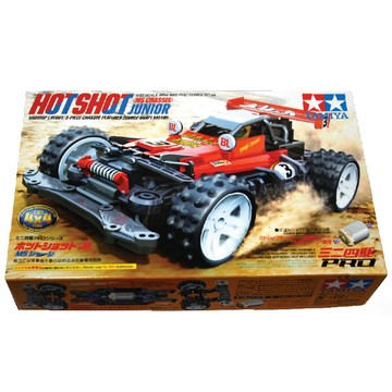 TAMIYA Hot Shot Jr. MS底盤 四驅車 18624 + Atomic-Tuned 2 馬達 PRO 15489 組裝套件  1套  混和顏色