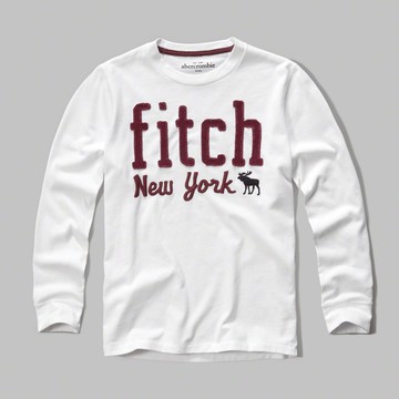 美國百分百【Abercrombie & Fitch】T恤 AF 長袖 T-shirt 麋鹿 白色 男 女 特價 XS S號 F909
