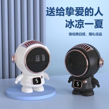 2024新款戶外掛脖風扇卡通迷你靜音小風扇手持便攜折疊電風扇