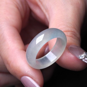 冰種翡翠戒指戒圈 | 國際16圍 | 天然緬甸玉翡翠A貨 | 送禮