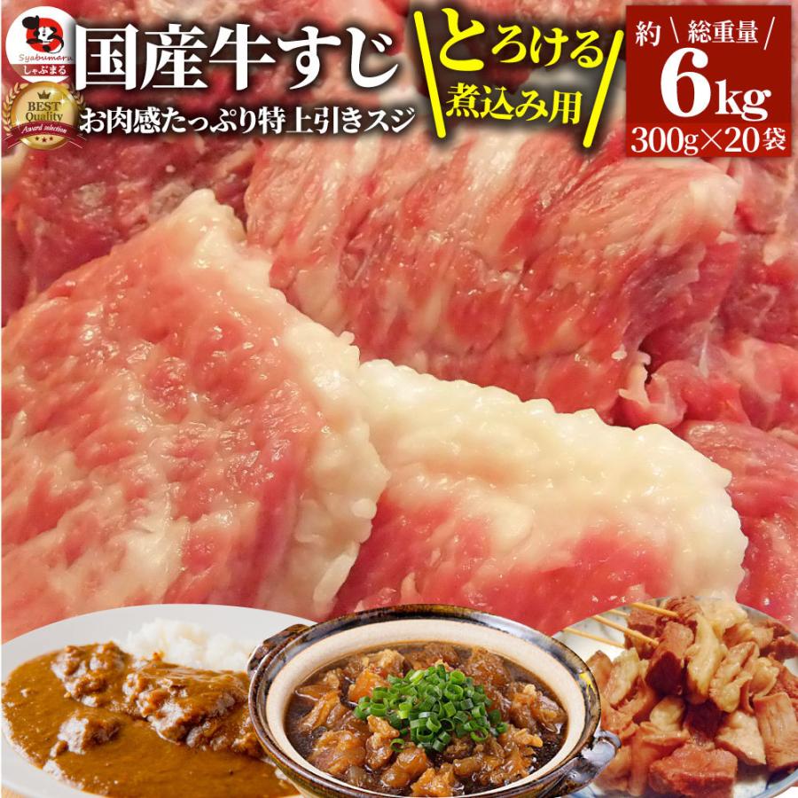 牛肉 肉 お肉屋さんの 国産 牛スジ 牛 生 すじ 煮込み用 スジ たっぷり 6kg 訳あり お取り寄せ