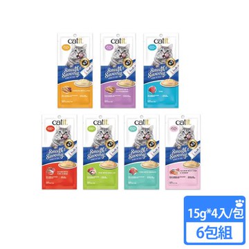【CATIT】嘿卡堤 鮮溜肉泥 15g*4入*6包組