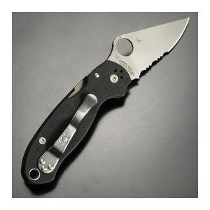 Spyderco 折りたたみナイフ Para3 サテンブレード G-10 コンプレッションロック 半波刃 C223G