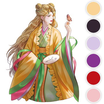 채록 (6色) 38 (honne market) 人物貼紙 女孩貼紙 黑浣熊