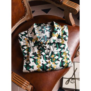 重磅真絲上衣女t恤短袖時尚洋氣中年媽媽夏季寬松小衫桑蠶絲襯衫