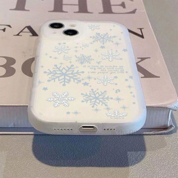 台灣出貨🚚冬季雪花結晶 蘋果16/17手機殼15ProMax小眾ins風iPhone13/14防摔12女11pro保護