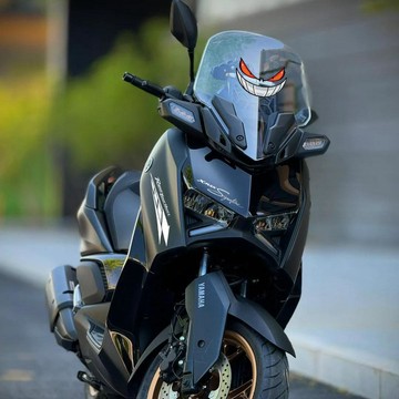 nmax155 改裝2026 改裝精品🔥適用山葉XMAX300 NMAX155拉花風擋貼紙改裝個性反光惡魔眼裝飾