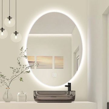 工廠現貨 免運 110v智能鏡 led鏡子 浴室鏡 發光鏡 帶燈鏡 掛鏡 橢圓梳妝臺化妝鏡智能背光鏡浴室鏡發光臥室裝飾鏡子補光鏡藏光鏡特惠/開立發票 全館折扣 售後保障 j1216