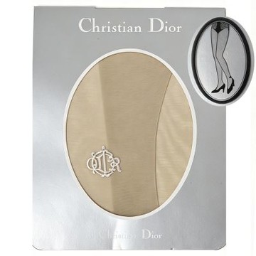 Christian Dior 迪奧 優雅左腳踝品牌刺繡 Monogram圖騰花紋褲襪(羚羊色系06/M)