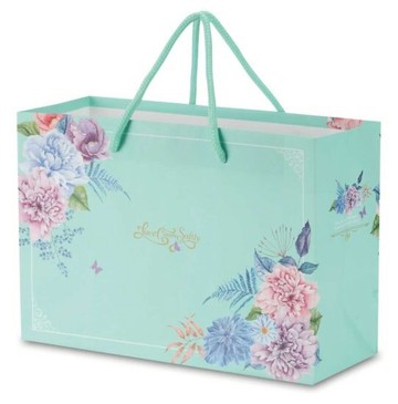 【基本量100個】愛在春天奶凍捲袋-藍 / F201A-1