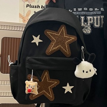 ✨ 韓國爆款 ✨初中生大容量美式復古校園大容量雙肩包女大學生休閒百搭揹包女潮
