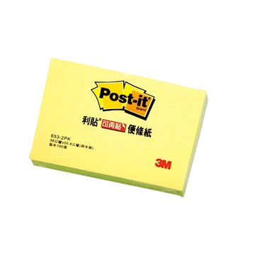 【龍品文創】3M 653-2PK 1.5x2 2入利貼-1包