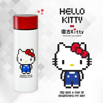 Hello Kitty凱蒂貓 硬白瓷不鏽鋼保冰杯/保溫杯 350ML 三麗鷗正版授權 KA-03