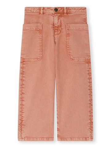 Bonpoint - Looping straight-leg jeans - kids - Cotton/Elastane - 4 - Orange
