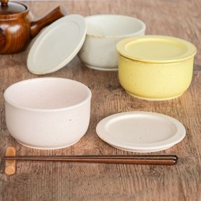 おひつ フタ付き 一膳用 12cm 陶器 美濃焼 （ 食洗機対応 電子レンジ対応 オーブン対応 お櫃 飯櫃 飯びつ 耐熱容器 ふた付き 一膳 ご飯 