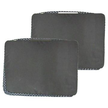 牛津布鋼架收納箱 帶提手  40 x 30 x 20cm  藍色點點  2個