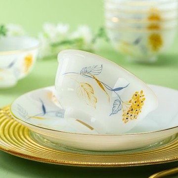 自由組合 金色風鈴 描金進口原礦陶瓷餐具