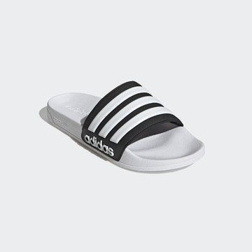 ADIDAS ADILETTE SHOWER 男女運動拖鞋-白黑-GZ3773