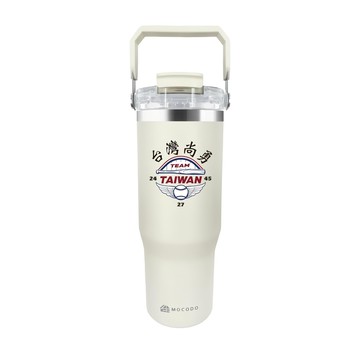 MOCODO 伴佳家 陶瓷雙飲提提杯 台灣尚勇款 GH2404W  1個  900ml  奶油白