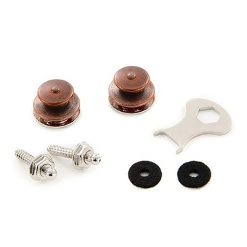 LOXX 德製吉他貝斯安全背帶釦 復古紅銅 LOXX-E-COPPER