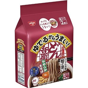 日清食品 ゆでるからうまい! 日清のどん兵衛 なめらか太そば 2食パック インスタント袋麺 192G×9個