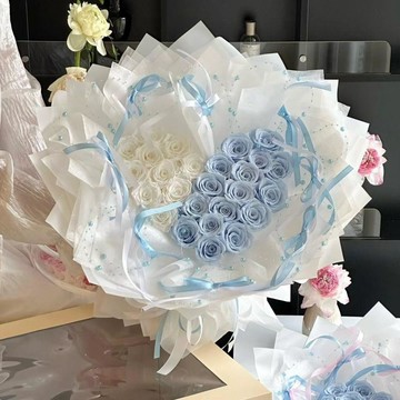 ❀【花中世界】❀仿真花清新愛心香皂花 質感似永生花 生日愛人閨蜜送禮裝飾