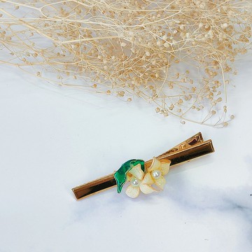 好質感繡球花金屬髮夾 時尚寶石膠樹脂髮夾 客製飾品
