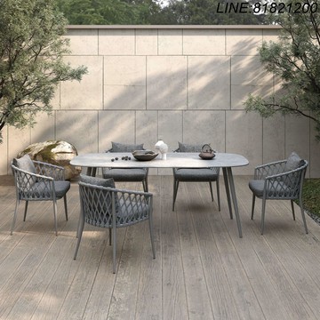 免運 快速發貨戶外藤編椅子酒店花園休閑室外露天防水防曬簡約編藤桌椅組合家具 支持訂製 廠家優勢