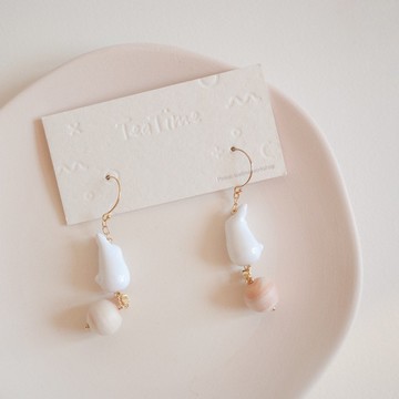 teatime  純白兔萌的溫暖午茶   耳環耳夾