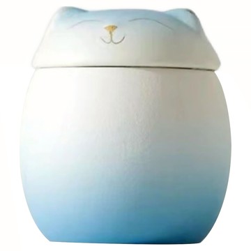 寵物骨灰罈 貓咪 小號 藍白漸層  1個  8 x 7.2cm