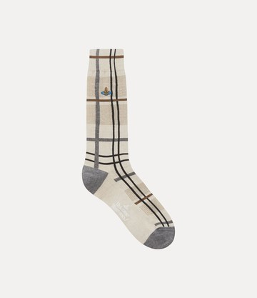 Vivienne Westwood Tartan Sock Tartan Beige 4-5 Unisex