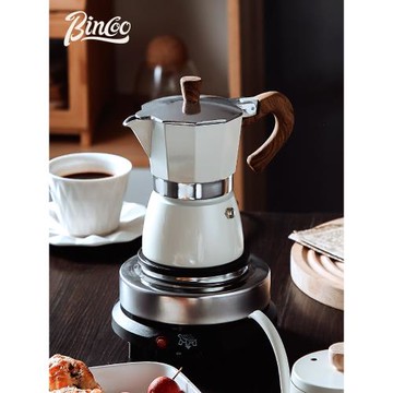 Bincoo摩卡壺意式萃取煮咖啡小電爐套裝雙閥家用手沖壺戶外咖啡機