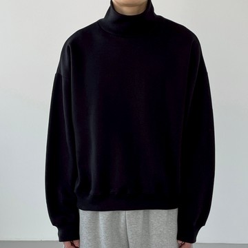 正韓純棉落肩半高領內拉絨長袖衛衣 4色 YUPPIE 預購商品 1125