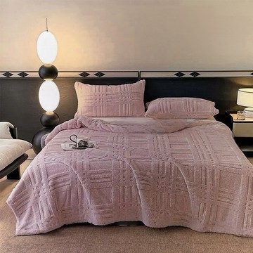 NATURALLY JOJO 塔芙絨幾何玩色毯  洛可紫  200 x 150cm