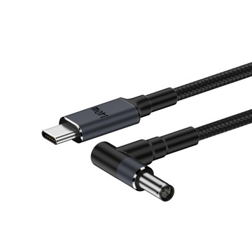 Kamera ASUS 6.0*3.7mm Type-C公 轉 DC公 PD誘騙線 6037彎頭黑口 140W/20V/7A 1.8M