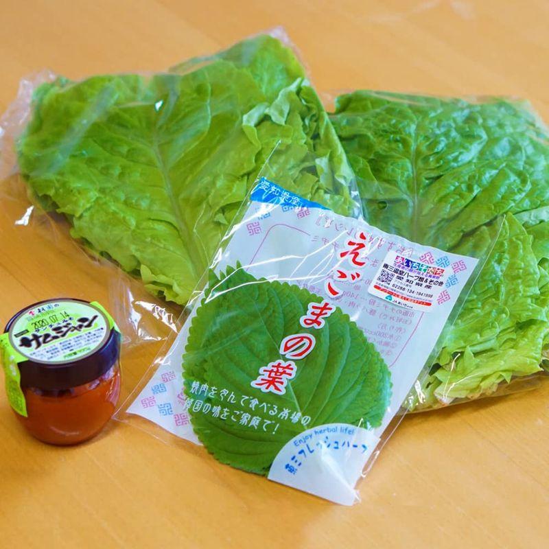 李朝園 包み野菜セット（サンチュ エゴマ チシャ味噌）