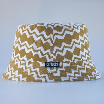 offwork新款條紋印花帽子 漁夫帽 休閑復古戶外旅游男女情侶款