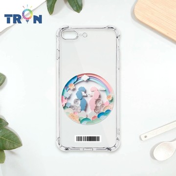 TRON IPhone 7/8 PLUS 可愛紙雕貴賓狗 四角防摔載具殼 軟殼 手機殼