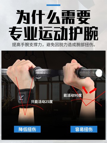 LP護腕男運動扭傷739籃球羽毛球健身女753CA夏季專業固定手腕護具