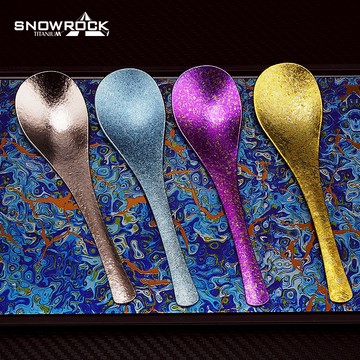 Snow rock 純鈦 加厚小風翎匙 彩鈦飯勺 家用戶外湯勺 甜品勺 鈦湯勺 露營 湯勺 湯勺露營 鈦湯匙 鈦 餐具