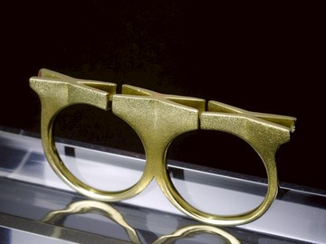日本品質 | 雙指 LOVE 戒指 KISS KISS KISS 18K