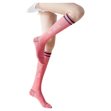 PORA BELLA 女款馬卡龍色運動壓力襪  23~27cm  粉色