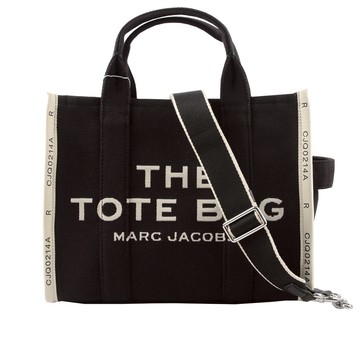 [平輸]MARC  JACOBS THE JACQUARD TOTE 雙色中款托特包(黑色/米色)