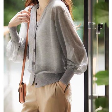 【LANNI 藍尼】★輕薄遮陽針織外套(女裝/薄外套/防曬外套)