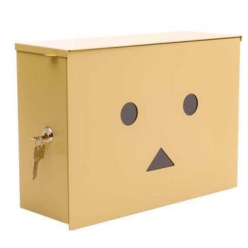 免運 日本 Cabapost 阿楞 造型 信箱 信件箱 郵箱 郵件箱 壁掛式 掛牆式 帶鎖 大尺寸 紙箱人 四葉妹妹  日本代購